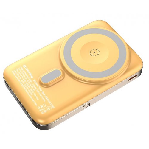 Powerbank ColorWay 10000mAh 22.5W MagSafe & Watch Wireless (CW-PB100LPA2Y-WPDD) Amber купити в Україні: Київ, Львів, Хмельницький, Тернопіль, Івано-Франківськ | Низька ціна, відгуки, характеристики від TELEMART фото