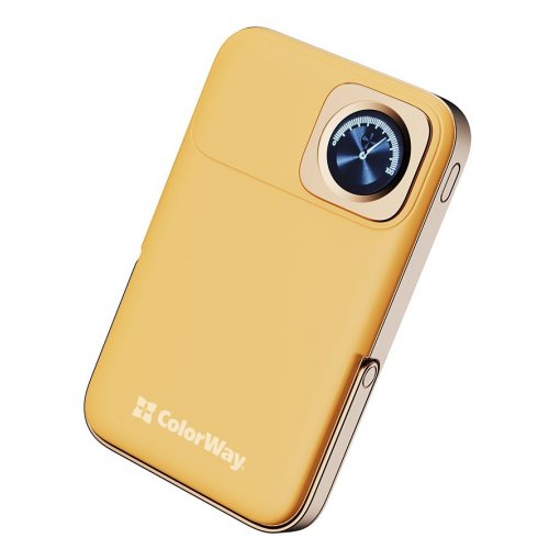 Powerbank ColorWay 10000mAh 22.5W MagSafe & Watch Wireless (CW-PB100LPA2Y-WPDD) Amber купити в Україні: Київ, Львів, Хмельницький, Тернопіль, Івано-Франківськ | Низька ціна, відгуки, характеристики від TELEMART фото