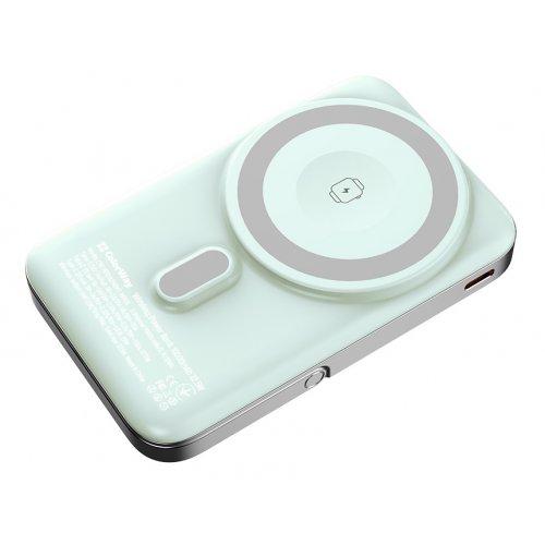 Powerbank ColorWay 10000mAh 22.5W MagSafe & Watch Wireless (CW-PB100LPA2MT-WPDD) Aquamarine купити в Україні: Київ, Львів, Хмельницький, Тернопіль, Івано-Франківськ | Низька ціна, відгуки, характеристики від TELEMART фото