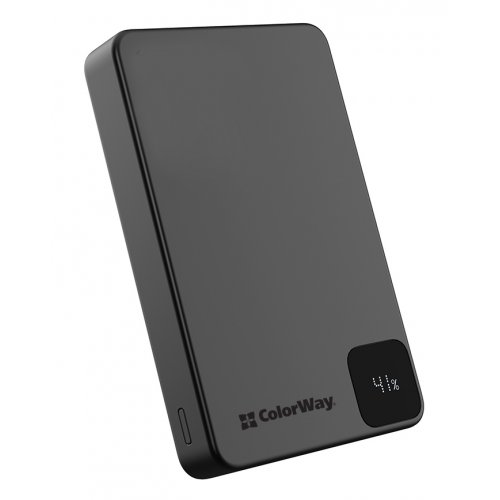Powerbank ColorWay 10000mAh 20W MagSafe (CW-PB100LPA1BK-WPDD) Black купити в Україні: Київ, Львів, Хмельницький, Тернопіль, Івано-Франківськ | Низька ціна, відгуки, характеристики від TELEMART фото