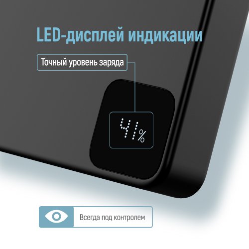 Powerbank ColorWay 10000mAh 20W MagSafe (CW-PB100LPA1BK-WPDD) Black купити в Україні: Київ, Львів, Хмельницький, Тернопіль, Івано-Франківськ | Низька ціна, відгуки, характеристики від TELEMART фото