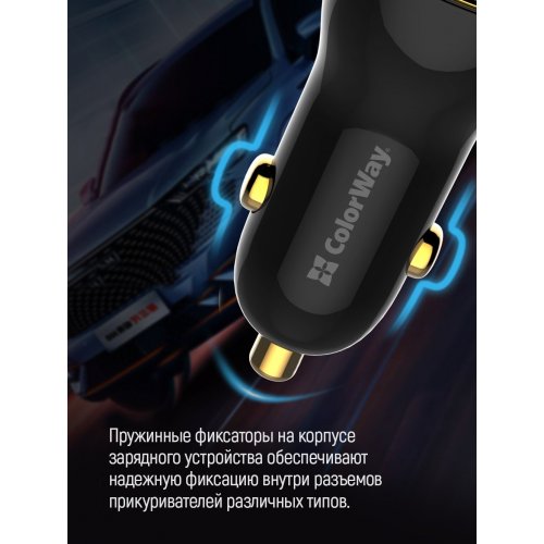 Photo ColorWay USB + USB Type-C 60W (CW-CHA046PD-BK) Black