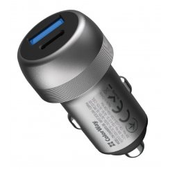 Автомобильное зарядное устройство ColorWay USB + USB Type-C 70W (CW-CHA066PD-GR) Grey