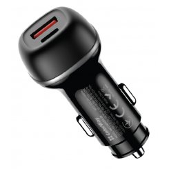 Автомобильное зарядное устройство ColorWay USB + USB Type-C 63W (CW-CHA067PD-BK) Black
