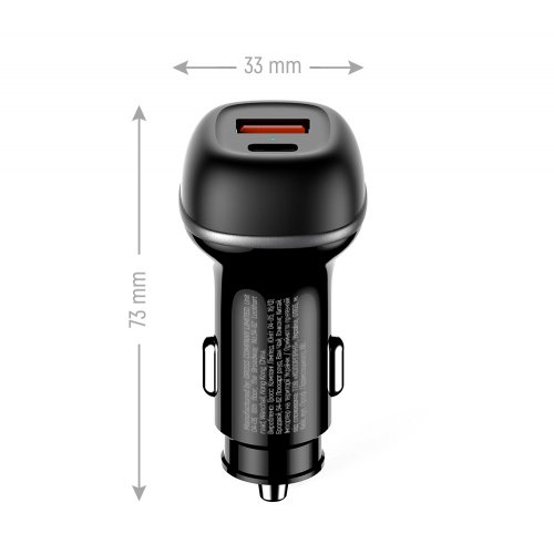 Photo ColorWay USB + USB Type-C 63W (CW-CHA067PD-BK) Black