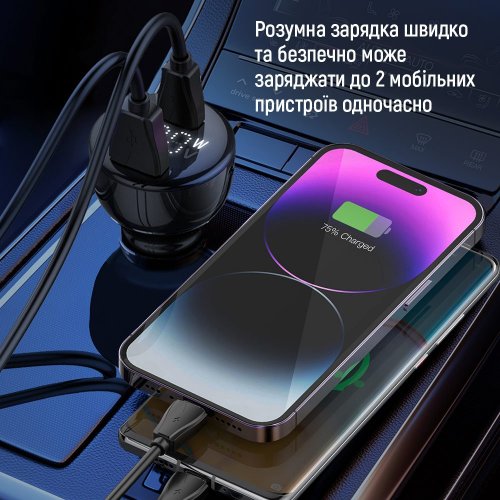 Photo ColorWay USB + USB Type-C 100W (CW-CHA044PD-BK) Black
