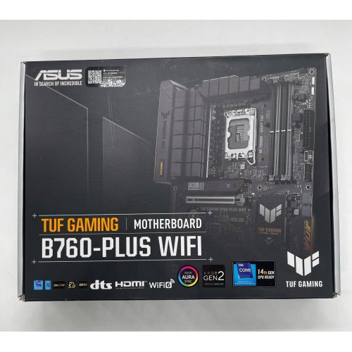 Материнская плата Asus TUF GAMING B760-PLUS WIFI (s1700, Intel B760) (Восстановлено продавцом, 853213) купить в Украине: Киев, Днепр, Харьков, Одесса  | Проверка совместимости, низкая цена, отзывы, характеристики от TELEMART фото