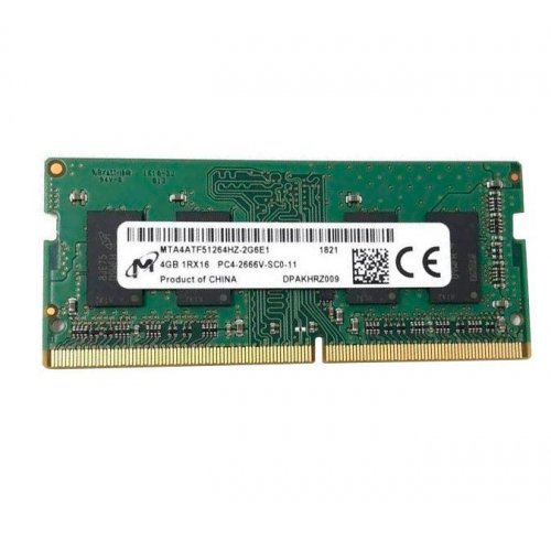 Озу Micron SODIMM DDR4 4GB 2666MHz (MTA4ATF51264HZ-2G6E1) (Восстановлено продавцом, 853218) купить в Украине: Киев, Днепр, Харьков, Одесса  | Проверка совместимости, низкая цена, отзывы, характеристики от TELEMART фото