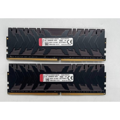 Озп HyperX DDR4 32GB (2x16GB) 3333Mhz Predator (HX433C16PB3K2/32) (Відновлено продавцем, 853230) купити в Україні: Київ, Львів, Хмельницький, Тернопіль, Івано-Франківськ | Перевірка сумісності, низька ціна, відгуки, характеристики від TELEMART фото