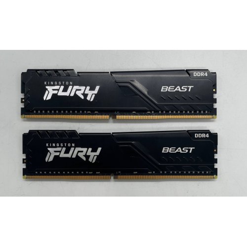 Озп Kingston DDR4 32GB (2x16GB) 3200Mhz FURY Beast Black (KF432C16BB1K2/32) (Відновлено продавцем, 853231) купити в Україні: Київ, Львів, Хмельницький, Тернопіль, Івано-Франківськ | Перевірка сумісності, низька ціна, відгуки, характеристики від TELEMART фото