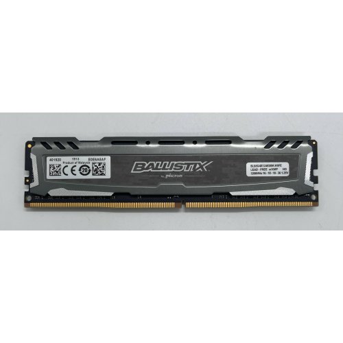 Озп Crucial DDR4 8GB 3200Mhz Ballistix Sport LT Gray (BLS8G4D32AESBK) (Відновлено продавцем, 853431) купити в Україні: Київ, Львів, Хмельницький, Тернопіль, Івано-Франківськ | Перевірка сумісності, низька ціна, відгуки, характеристики від TELEMART фото