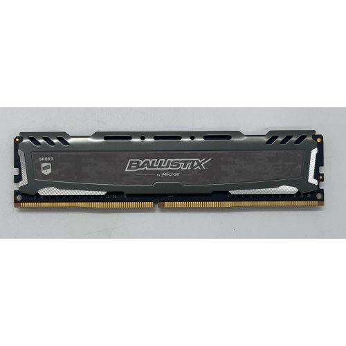 Озп Crucial DDR4 8GB 3200Mhz Ballistix Sport LT Gray (BLS8G4D32AESBK) (Відновлено продавцем, 853432) купити в Україні: Київ, Львів, Хмельницький, Тернопіль, Івано-Франківськ | Перевірка сумісності, низька ціна, відгуки, характеристики від TELEMART фото