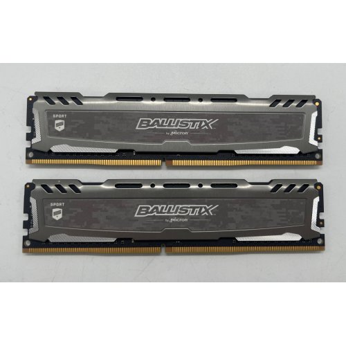 Озу Crucial DDR4 16GB (2x8GB) 3200Mhz Ballistix Sport LT Gray (BLS2K8G4D32AESBK) (Восстановлено продавцом, 853466) купить в Украине: Киев, Днепр, Харьков, Одесса  | Проверка совместимости, низкая цена, отзывы, характеристики от TELEMART фото