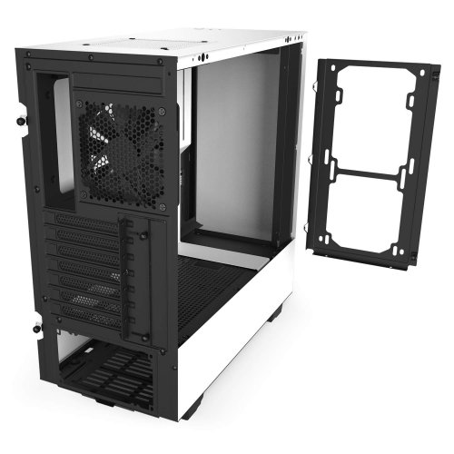 Корпус NZXT H510 Tempered Glass (CA-H510B-W1) Matte Black/White (Восстановлено продавцом, 853494) купить в Украине: Киев, Днепр, Харьков, Одесса  | Проверка совместимости, низкая цена, отзывы, характеристики от TELEMART фото
