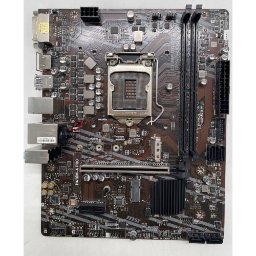 Материнська плата MSI H410M-A PRO (s1200, Intel H410) (Відновлено продавцем, 853528) купити в Україні: Київ, Львів, Хмельницький, Тернопіль, Івано-Франківськ | Перевірка сумісності, низька ціна, відгуки, характеристики від TELEMART фото