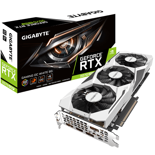 Видеокарта Gigabyte GeForce RTX 2070 SUPER Gaming OC White 8192MB (GV-N207SGAMING OC WHITE-8GD) (Восстановлено продавцом, 853534) купить в Украине: Киев, Днепр, Харьков, Одесса  | Проверка совместимости, низкая цена, отзывы, характеристики от TELEMART фото