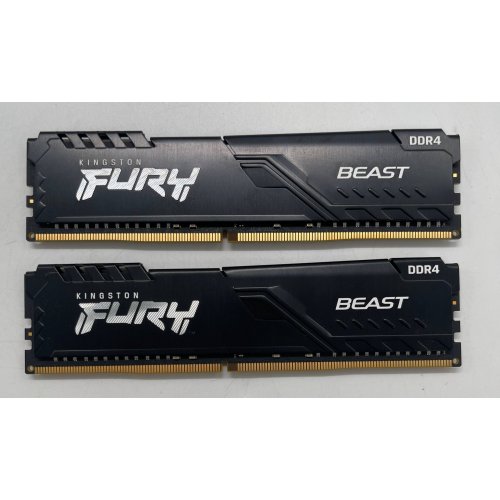 Озп Kingston DDR4 32GB (2x16GB) 3200Mhz FURY Beast Black (KF432C16BB1K2/32) (Відновлено продавцем, 853535) купити в Україні: Київ, Львів, Хмельницький, Тернопіль, Івано-Франківськ | Перевірка сумісності, низька ціна, відгуки, характеристики від TELEMART фото