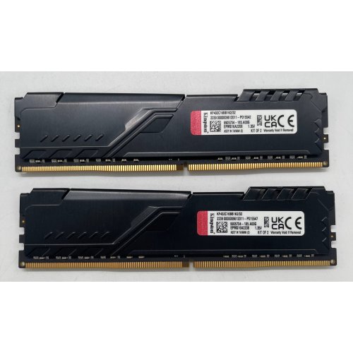 Озп Kingston DDR4 32GB (2x16GB) 3200Mhz FURY Beast Black (KF432C16BB1K2/32) (Відновлено продавцем, 853535) купити в Україні: Київ, Львів, Хмельницький, Тернопіль, Івано-Франківськ | Перевірка сумісності, низька ціна, відгуки, характеристики від TELEMART фото