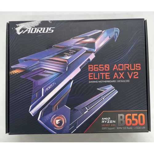 Материнська плата Gigabyte B650 AORUS ELITE AX V2 (sAM5, AMD B650) (Відновлено продавцем, 853541) купити в Україні: Київ, Львів, Хмельницький, Тернопіль, Івано-Франківськ | Перевірка сумісності, низька ціна, відгуки, характеристики від TELEMART фото