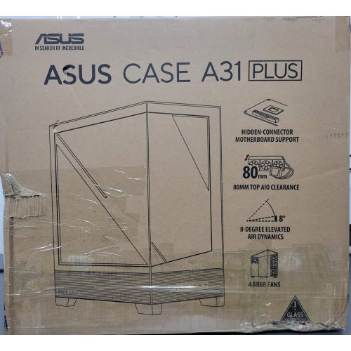 Уценка корпус Asus A31 Plus Tempered Glass без БП (90DC00R0-B19000) Black (Повреждена упаковка, 853548) купить в Украине: Киев, Днепр, Харьков, Одесса  | Проверка совместимости, низкая цена, отзывы, характеристики от TELEMART фото