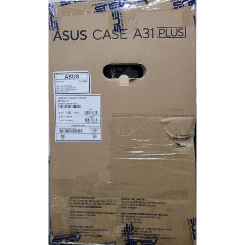 Уценка корпус Asus A31 Plus Tempered Glass без БП (90DC00R0-B19000) Black (Повреждена упаковка, 853548) купить в Украине: Киев, Днепр, Харьков, Одесса  | Проверка совместимости, низкая цена, отзывы, характеристики от TELEMART фото