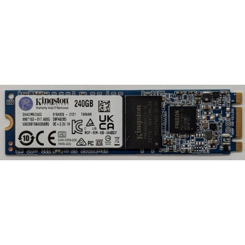Ssd-диск Kingston A400 TLC 240GB M.2 (2280 SATA) (SA400M8/240G) (Відновлено продавцем, 853650) купити в Україні: Київ, Львів, Хмельницький, Тернопіль, Івано-Франківськ | Перевірка сумісності, низька ціна, відгуки, характеристики від TELEMART фото