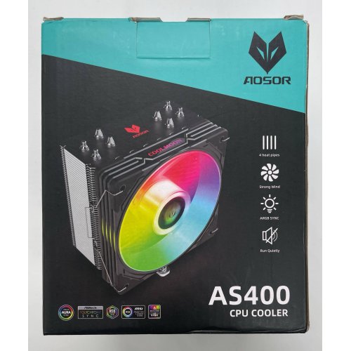Кулер Coolmoon AS400 ARGB White (Відновлено продавцем, 853668) купити в Україні: Київ, Львів, Хмельницький, Тернопіль, Івано-Франківськ | Перевірка сумісності, низька ціна, відгуки, характеристики від TELEMART фото