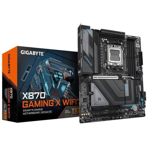 Уценка материнская плата Gigabyte X870 GAMING X WIFI7 (sAM5, AMD X870) (Следы использования, 853690) купить в Украине: Киев, Днепр, Харьков, Одесса  | Проверка совместимости, низкая цена, отзывы, характеристики от TELEMART фото