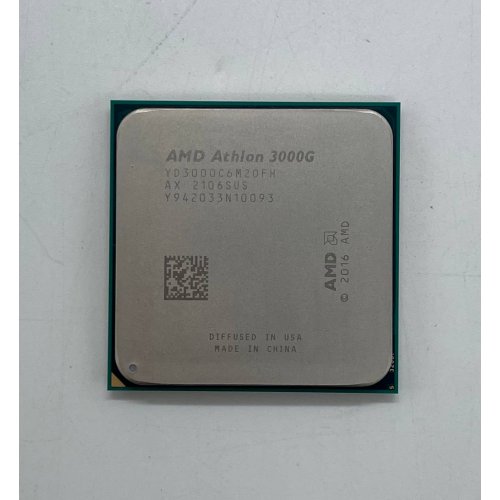 Процесор AMD Athlon 3000G 3.5GHz 4MB sAM4 Tray (YD3000C6M2OFH) (Відновлено продавцем, 853698) купити в Україні: Київ, Львів, Хмельницький, Тернопіль, Івано-Франківськ | Перевірка сумісності, низька ціна, відгуки, характеристики від TELEMART фото
