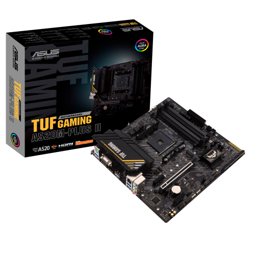 Материнская плата Asus TUF GAMING A520M-PLUS II (sAM4, A520) (Восстановлено продавцом, 853713) купить в Украине: Киев, Днепр, Харьков, Одесса  | Проверка совместимости, низкая цена, отзывы, характеристики от TELEMART фото