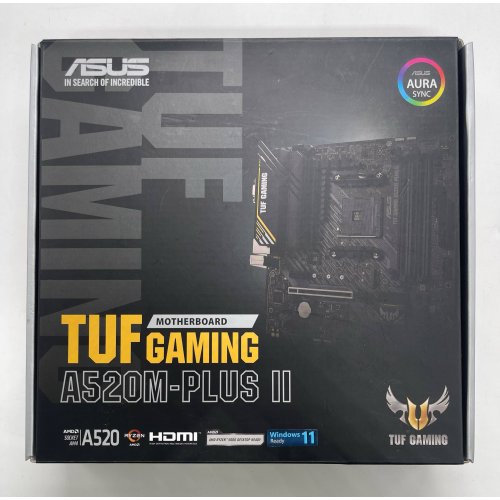 Материнская плата Asus TUF GAMING A520M-PLUS II (sAM4, A520) (Восстановлено продавцом, 853713) купить в Украине: Киев, Днепр, Харьков, Одесса  | Проверка совместимости, низкая цена, отзывы, характеристики от TELEMART фото