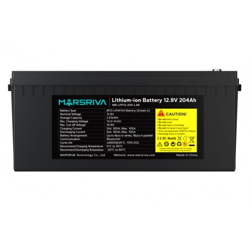 Аккумуляторная батарея Marsriva 12.8V 204Ah (MR-LFP12-200-LAR V2) купить в Украине: Киев, Днепр, Харьков, Одесса  | Низкая цена, отзывы, характеристики от TELEMART фото