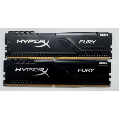 Озп HyperX DDR4 16GB (2x8GB) 3200Mhz Fury Black (HX432C16FB3K2/16) (Відновлено продавцем, 853952) купити в Україні: Київ, Львів, Хмельницький, Тернопіль, Івано-Франківськ | Перевірка сумісності, низька ціна, відгуки, характеристики від TELEMART фото