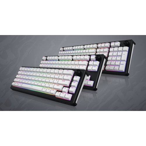 Клавіатура HATOR Skyfall 65 Aurum Sterling Wireless (HTK3160UA) White/Black купити в Україні: Київ, Львів, Хмельницький, Тернопіль, Івано-Франківськ | Низька ціна, відгуки, характеристики від TELEMART фото