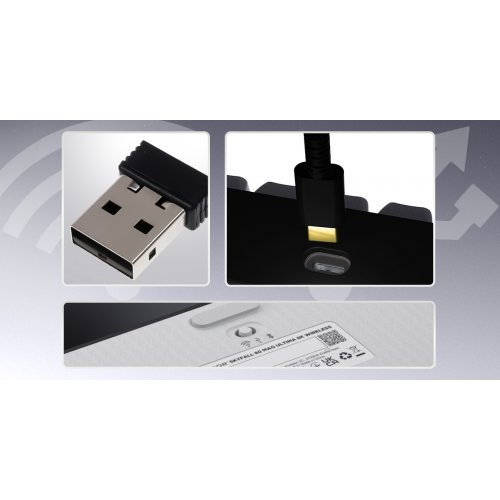 Клавіатура HATOR Skyfall 65 MAG Ultima 8K Aurum Ice Wireless (HTK3860EU) Black/White купити в Україні: Київ, Львів, Хмельницький, Тернопіль, Івано-Франківськ | Низька ціна, відгуки, характеристики від TELEMART фото