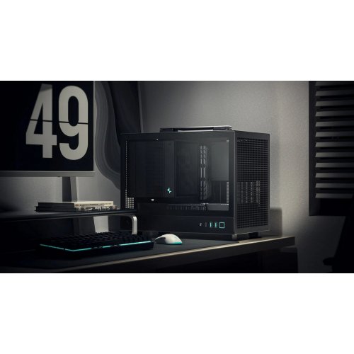 Уценка корпус Deepcool CH160 Tempered Glass без БП (R-CH160-BKNGI0-G-1) Black (Вскрытая упаковка, 854015) купить в Украине: Киев, Днепр, Харьков, Одесса  | Проверка совместимости, низкая цена, отзывы, характеристики от TELEMART фото