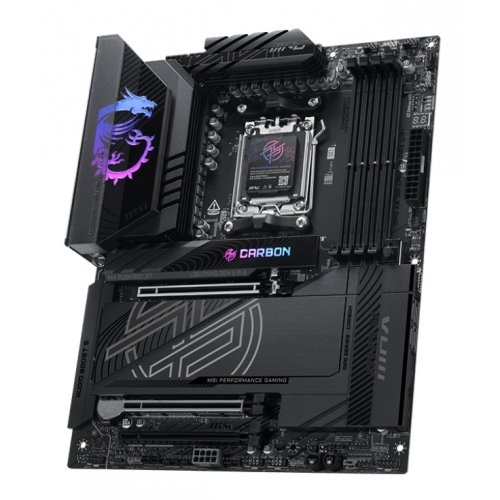 Материнская плата MSI MPG X870E CARBON MAX WIFI (sAM5, AMD X870E) купить в Украине: Киев, Днепр, Харьков, Одесса  | Проверка совместимости, низкая цена, отзывы, характеристики от TELEMART фото