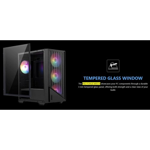 Корпус MSI PRO FORGE M051A без БЖ Black купити в Україні: Київ, Львів, Хмельницький, Тернопіль, Івано-Франківськ | Перевірка сумісності, низька ціна, відгуки, характеристики від TELEMART фото