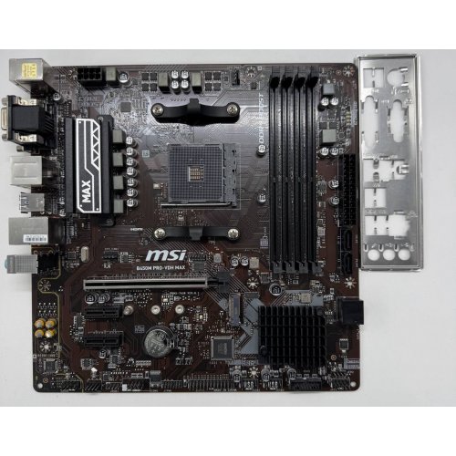 Материнская плата MSI B450M PRO-VDH MAX (sAM4, AMD B450) (Восстановлено продавцом, 854220) купить в Украине: Киев, Днепр, Харьков, Одесса  | Проверка совместимости, низкая цена, отзывы, характеристики от TELEMART фото