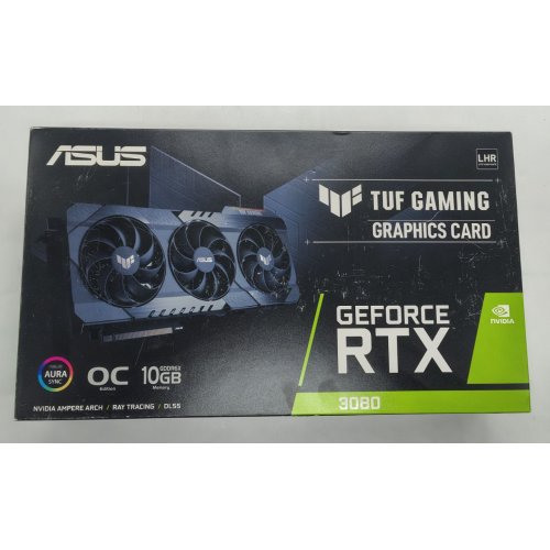Відеокарта Asus TUF GeForce RTX 3080 Gaming OC 10240MB (TUF-RTX3080-O10G-V2-GAMING) (Відновлено продавцем, 854240) купити в Україні: Київ, Львів, Хмельницький, Тернопіль, Івано-Франківськ | Перевірка сумісності, низька ціна, відгуки, характеристики від TELEMART фото