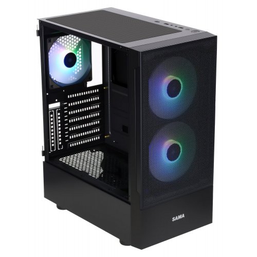 Уценка корпус SAMA 3307 140mm без БП Black (Вскрытая упаковка, 854246) купить в Украине: Киев, Днепр, Харьков, Одесса  | Проверка совместимости, низкая цена, отзывы, характеристики от TELEMART фото