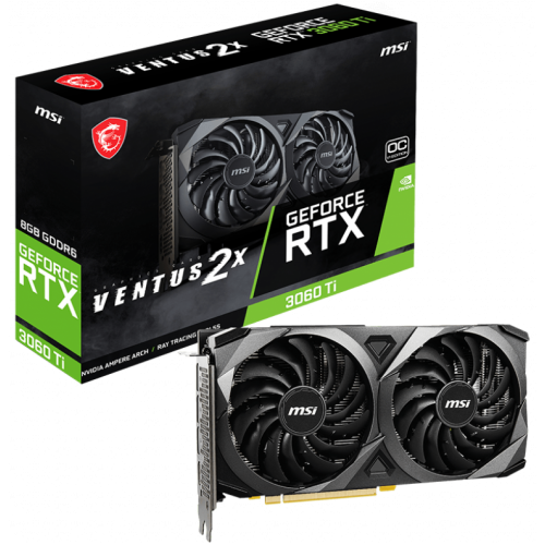 Відеокарта MSI GeForce RTX 3060 Ti VENTUS 2X OC 8192MB (RTX 3060 Ti VENTUS 2X 8G OCV1) LHR (Відновлено продавцем, 854287) купити в Україні: Київ, Львів, Хмельницький, Тернопіль, Івано-Франківськ | Перевірка сумісності, низька ціна, відгуки, характеристики від TELEMART фото
