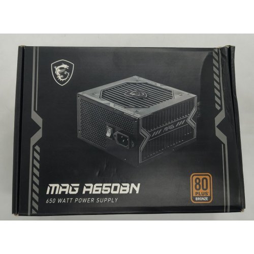 Блок питания MSI MAG 650W (A650BN) (Восстановлено продавцом, 854289) купить в Украине: Киев, Днепр, Харьков, Одесса  | Проверка совместимости, низкая цена, отзывы, характеристики от TELEMART фото