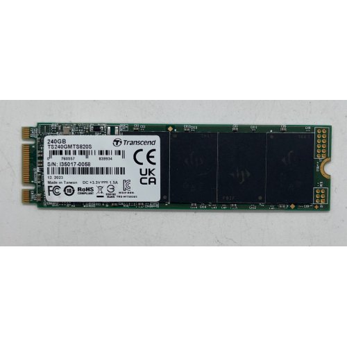 Ssd-диск Transcend MTS820S TLC 240GB M.2 (2280 SATA) (TS240GMTS820S) (Відновлено продавцем, 854301) купити в Україні: Київ, Львів, Хмельницький, Тернопіль, Івано-Франківськ | Перевірка сумісності, низька ціна, відгуки, характеристики від TELEMART фото