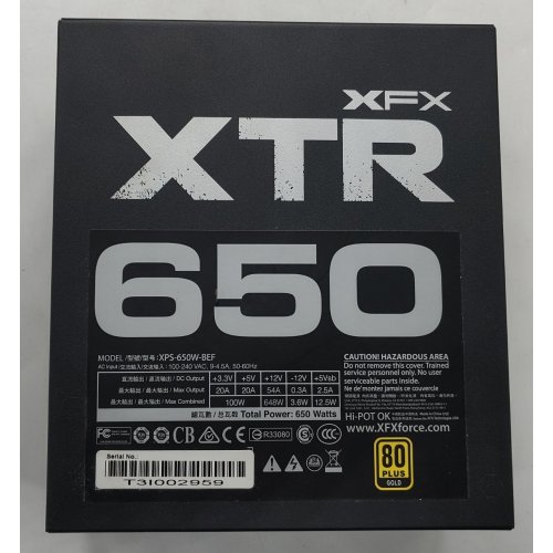 Блок питания XFX Black Edition 650W (P1-650B-BEFX) (Восстановлено продавцом, 854313) купить в Украине: Киев, Днепр, Харьков, Одесса  | Проверка совместимости, низкая цена, отзывы, характеристики от TELEMART фото