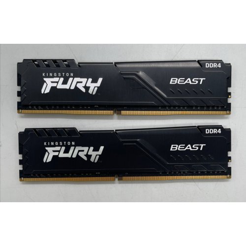 Озп Kingston DDR4 16GB (2x8GB) 3600Mhz FURY Beast Black (KF436C17BBK2/16) (Відновлено продавцем, 854322) купити в Україні: Київ, Львів, Хмельницький, Тернопіль, Івано-Франківськ | Перевірка сумісності, низька ціна, відгуки, характеристики від TELEMART фото