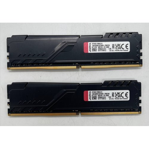 Озп Kingston DDR4 16GB (2x8GB) 3600Mhz FURY Beast Black (KF436C17BBK2/16) (Відновлено продавцем, 854322) купити в Україні: Київ, Львів, Хмельницький, Тернопіль, Івано-Франківськ | Перевірка сумісності, низька ціна, відгуки, характеристики від TELEMART фото