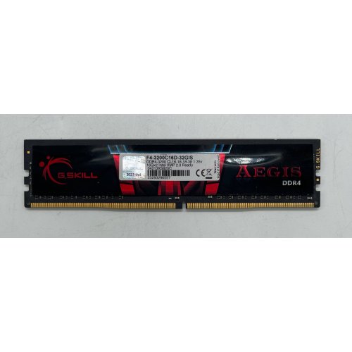 Озп G.Skill DDR4 16GB 3200Mhz Aegis (F4-3200C16S-16GIS) (Відновлено продавцем, 854345) купити в Україні: Київ, Львів, Хмельницький, Тернопіль, Івано-Франківськ | Перевірка сумісності, низька ціна, відгуки, характеристики від TELEMART фото