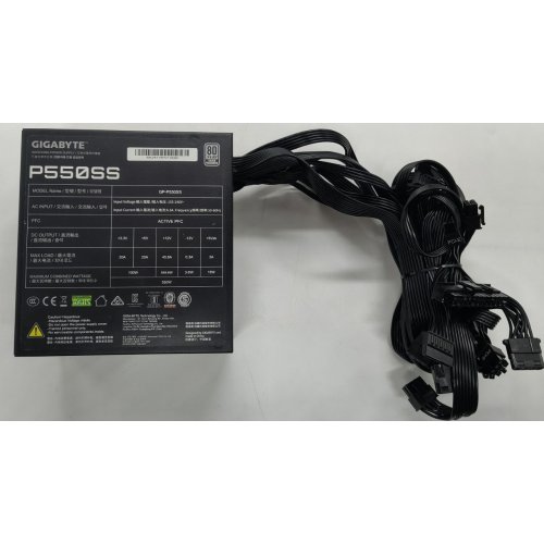 Блок питания Gigabyte P550SS 550W (GP-P550SS) Black (Восстановлено продавцом, 854358) купить в Украине: Киев, Днепр, Харьков, Одесса  | Проверка совместимости, низкая цена, отзывы, характеристики от TELEMART фото