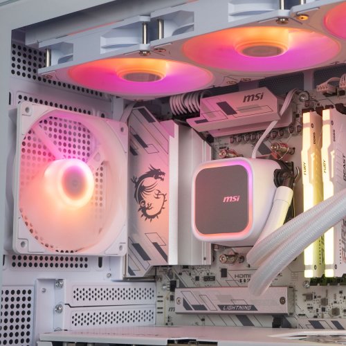 Комп'ютер Dragon Lucky Lumen Powered_by MSI (RTX 5070TI + R7 7800X3D) White купити в Україні: Київ, Львів, Хмельницький, Тернопіль, Івано-Франківськ | Низька ціна, відгуки, характеристики від TELEMART фото